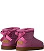 UGG Women's Ultra Mini Bailey Bow Suede Shearling Lined Booties - Image 3