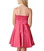 Color:Fuchsia - Image 2 - Big Girls 7-16 Fit And Flare Satin Dress