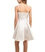 Color:Light Pastel Grey - Image 2 - Big Girls 7-16 Fit And Flare Satin Textured Dress