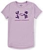 Color:Purple Ace - Image 1 - Big Girls 7-16 Short Sleeve UA Tech Solid Print Logo T-Shirt