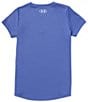 Color:Starlight - Image 2 - Big Girls 7-16 Short Sleeve UA Tech Solid Print Logo T-Shirt