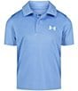 Color:Carolina Blue - Image 1 - Little Boys 2T-7 Short Sleeve Match Play Solid Polo Shirt