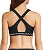 Under Armour Solid Double Layer HeatGear Scoop Neck Cross Back Sports Bra - Image 2