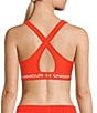 Under Armour Solid Double Layer HeatGear Scoop Neck Cross Back Sports Bra, Color:Fire - Image 2