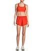 Under Armour Solid Double Layer HeatGear Scoop Neck Cross Back Sports Bra, Color:Fire - Image 3