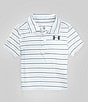 Color:Distant Gray - Image 1 - Baby Boys 12-24 Months Short Sleeve UA Match Play Stripe Polo T-Shirt