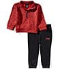 Under Armour Baby Boys Long-Sleeve 1/4-Zip Fleece Pullover & Matching Fleece Jogger Pants Set, Color:Red - Image 1