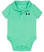 Color:Vapor Green - Image 1 - Baby Boys Newborn-12 Months Short Sleeve UA Match Twist Bodysuit