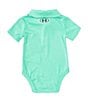 Color:Vapor Green - Image 2 - Baby Boys Newborn-12 Months Short Sleeve UA Match Twist Bodysuit