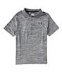 Under Armour Big Boys 8-20 Short Sleeve Performance Polo Shirt, Color:Pitch Gray/Light Heather/Black - Image 1