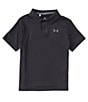 Color:Black/Pitch Gray - Image 1 - Big Boys 8-20 Short-Sleeve Performance Polo Shirt