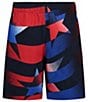 Color:Midnight Navy - Image 2 - Big Boys 8-20 Flag Streamer Volley Swim Shorts