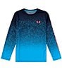 Color:Midnight Navy - Image 1 - Big Boys 8-20 Long Sleeve Illumine Gradient Logo Shirt