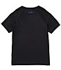 Color:Black - Image 2 - Big Boys 8-20 Short Sleeve UA Tech™ Hybrid Print T-Shirt