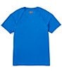 Color:Photon Blue - Image 2 - Big Boys 8-20 Short Sleeve UA Tech™ Hybrid Print T-Shirt
