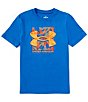 Color:Photon Blue - Image 1 - Big Boys 8-20 Short Sleeve Box Camouflage Graphic Logo T-Shirt
