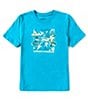Color:Circuit Teal - Image 1 - Big Boys 8-20 Short Sleeve Box Camouflage Graphic Logo T-Shirt
