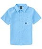 Color:Carolina Blue - Image 1 - Big Boys 8-20 Short Sleeve Drift Tide Fish Shirt