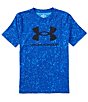 Color:Team Royal - Image 1 - Big Boys 8-20 Short Sleeve Sports Style Logo Printed T-Shirt