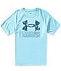 Under Armour Big Boys Short Sleeve Tech Hybrid Graphic T-Shirt - Image 1