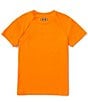 Color:Atomic - Image 2 - Big Boys 8-20 Short Sleeve UA Tech™ Split Wordmark T-Shirt