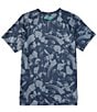 Color:Downpour Gray - Image 2 - Big Boys 8-20 Short Sleeve Tech Big Logo Printed T-Shirt