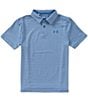 Under Armour Big Boys Short Sleeve Striped Golf Polo - Image 1