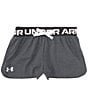 Color:Pitch Gray Light - Image 1 - Big Girls 7-16 Play Up Solid Shorts