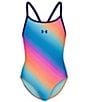 Under Armour Big Girls Gradient-Pattern One-Piece Swimsuit - Image 1