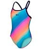Under Armour Big Girls Gradient-Pattern One-Piece Swimsuit - Image 4