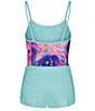 Under Armour Big Girls Printed One-Piece Swimsuit & Solid Shorts Set - Image 4
