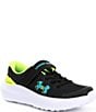 Color:Black/High Viz Yellow Circuit Teal - Image 1 - Boys' Surge 4 Running Shoes (Youth)