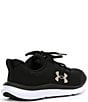 Under Armour Kids' Assert 10 Running Sneakers (Youth), Color:Black/Black/Metallic Gold - Image 2