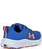 Under Armour Kids' Assert 10 Running Sneakers (Youth), Color:Tech Blue/Mod Gray/Orange Blast - Image 2
