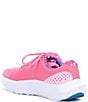 Color:Sunset Pink/Pink/Metallic Silver - Image 3 - Girls' Surge 4 Printed Running Sneakers (Youth)