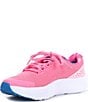 Color:Sunset Pink/Pink/Metallic Silver - Image 4 - Girls' Surge 4 Printed Running Sneakers (Youth)