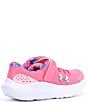 Color:Sunset Pink/Pink/Metallic Silver - Image 2 - Girls' Surge 4 Printed Running Sneakers (Youth)