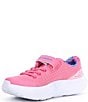Color:Sunset Pink/Pink/Metallic Silver - Image 4 - Girls' Surge 4 Printed Running Sneakers (Youth)