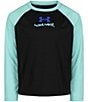 Color:Black - Image 2 - Little Boys 2T-7 Long Sleeve Protect This House Raglan T-Shirt
