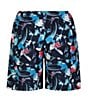 Color:Midnight Navy - Image 2 - Little Boys 2T-7 Printed Boost Brush Strokes Shorts