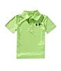 Under Armour Little Boys Short Sleeve Matchplay Twist Polo Shirt, Color:Cyber Green - Image 1