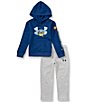 Under Armour Little Boys Long Sleeve Great Catch Fleece Tee & Jogger Pants Set - Image 1