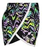 Color:Black Formation Groove/Black/White/Reflective - Image 3 - Little Girls 2T-6X Fly By Printed Shorts