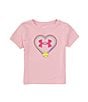 Color:Pink - Image 1 - Little Girls 2T-6X Short Sleeve UA Heart Logo T-Shirt