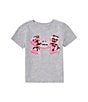 Color:Mod Gray - Image 1 - Little Girls 2T-6X Short-Sleeve Layer Logo T-Shirt