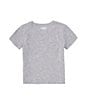 Color:Mod Gray - Image 2 - Little Girls 2T-6X Short-Sleeve Layer Logo T-Shirt