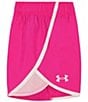 Color:Pink/Rebel Pink/White/Pink/White/Rebel Pink - Image 4 - Little Girls 2T-6X Short Sleeve Softball Ice Cream T-Shirt & Shorts Set