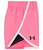 Color:Black/Fluo Pink/White/Black/Radial Turquoise - Image 3 - Little Girls 2T-6X Short Sleeve Sway Core T-Shirt & Shorts Set