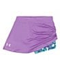 Color:Purple Ace/Provence Purple/Radial Turquoise Orb - Image 2 - Little Girls 2T-6X Short Sleeve Wordmark T-Shirt & Skort Set