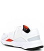 Color:White/White/Dark Orange - Image 3 - Men's Edge Leather Sneakers